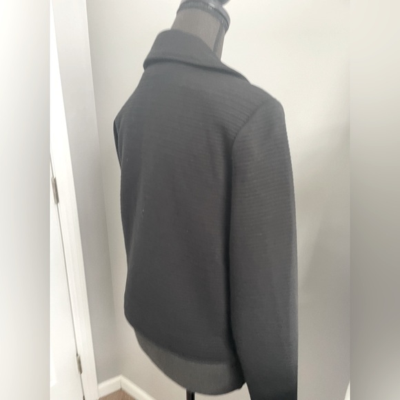 Black Ribbed Moto Jacket NWT - Picture 4 of 6